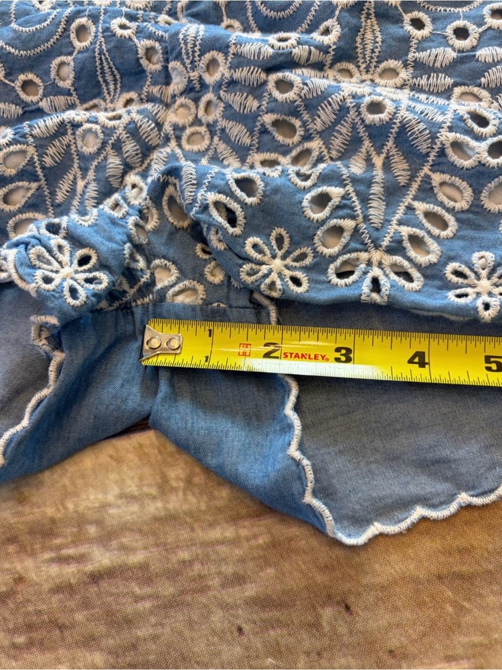 Sz 4 Lace Embroidered High Rise Short Shorts - Picture 7 of 7